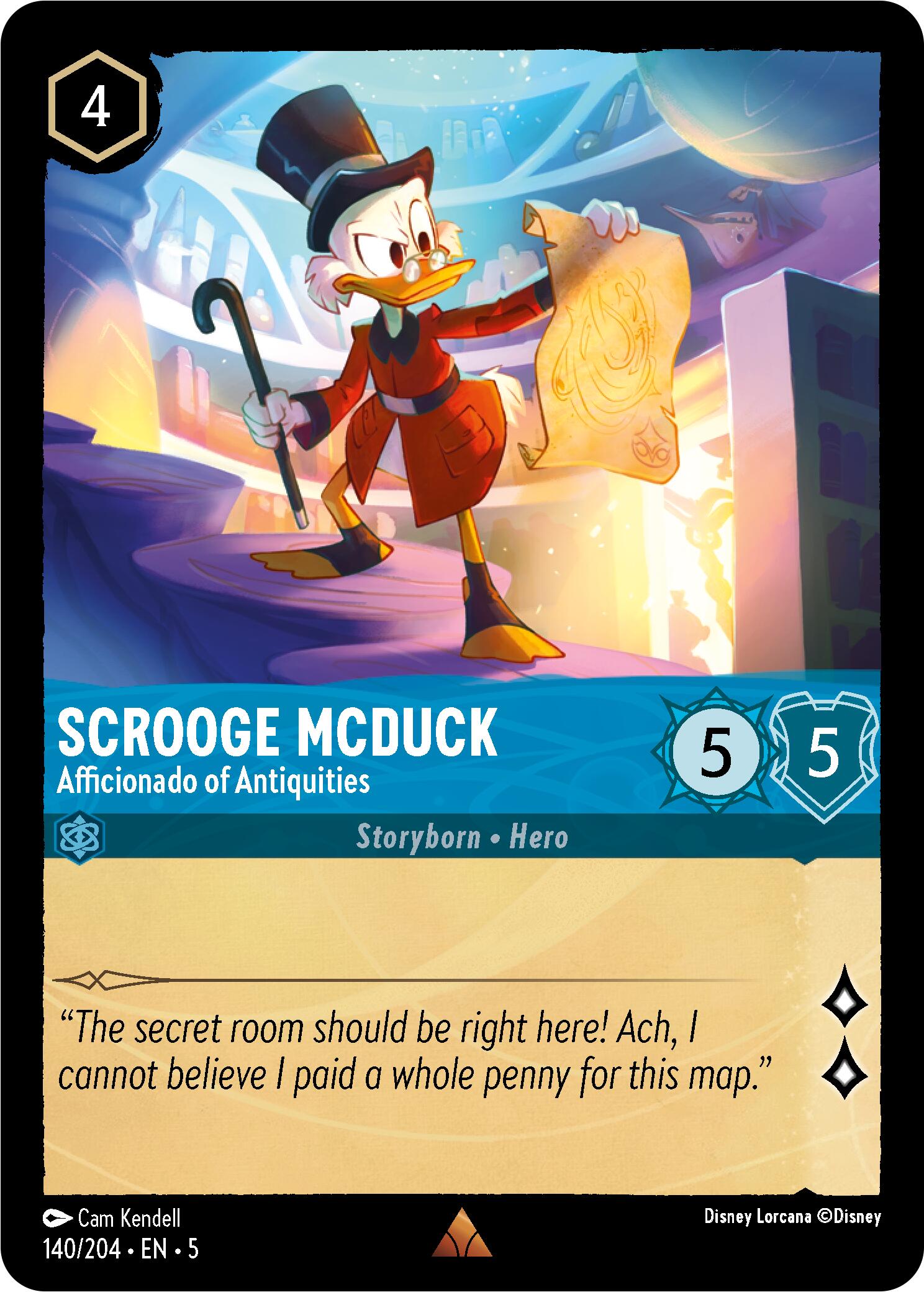Scrooge McDuck - Afficionado of Antiquities (140/204) [Shimmering Skies] - Trinity Hobby