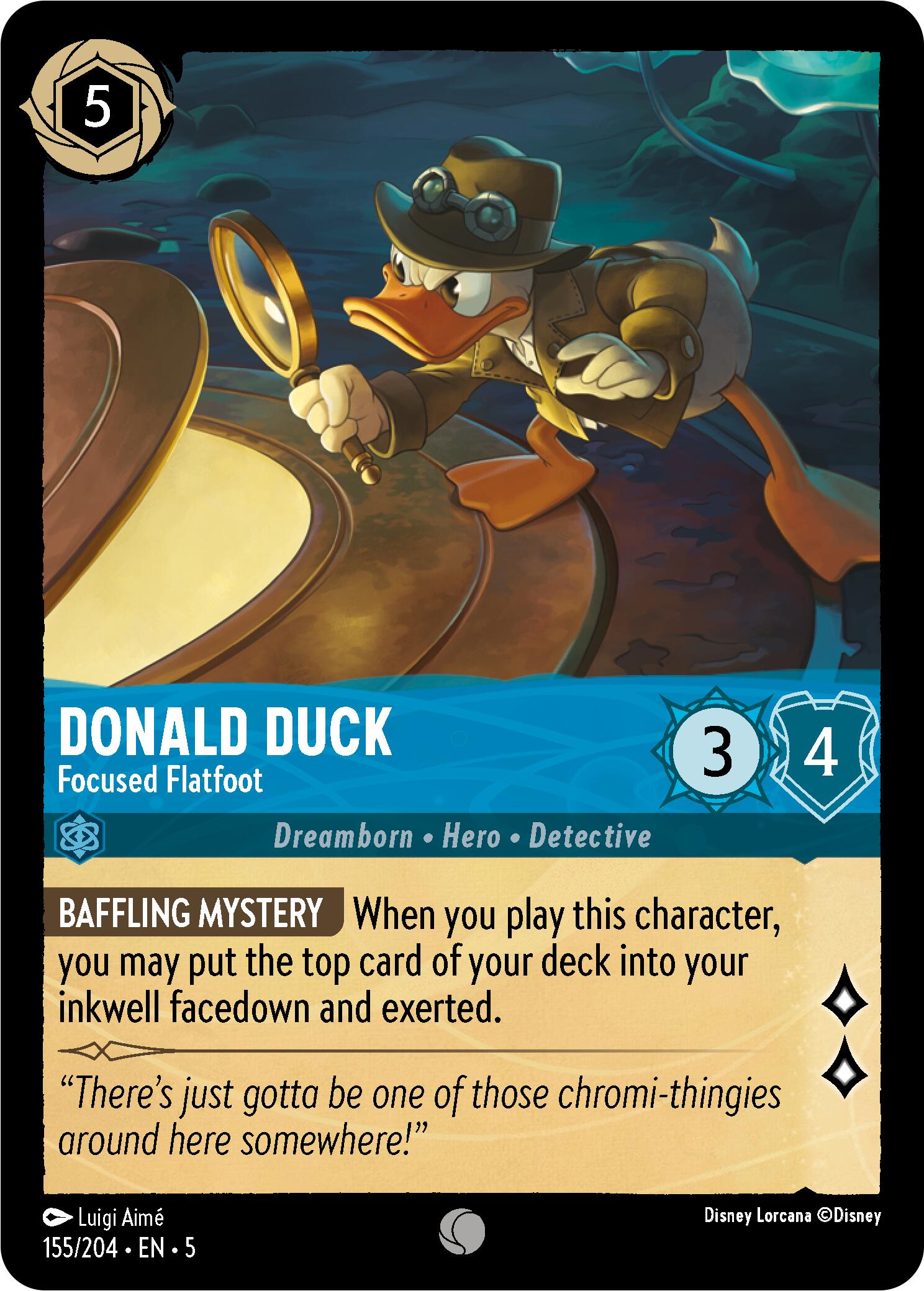 Donald Duck - Focused Flatfoot (155/204) [Shimmering Skies] - Trinity Hobby