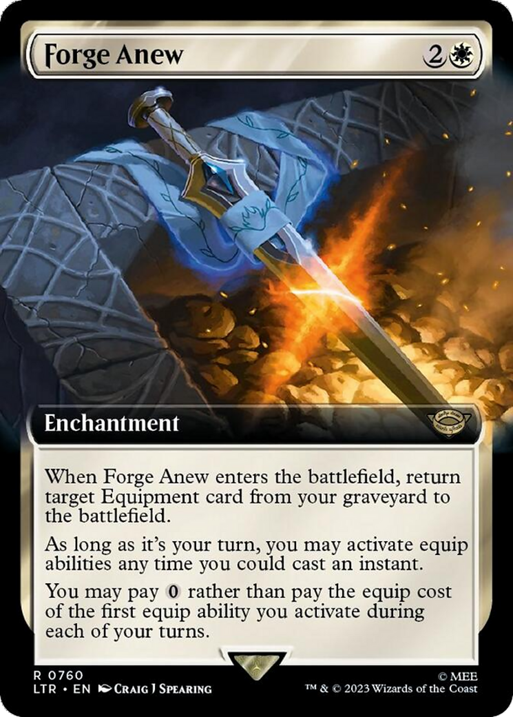Forge Anew (Extended Art) (Surge Foil) [The Lord of the Rings: Tales of Middle-Earth] - Trinity Hobby