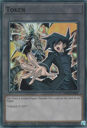 Token: Chazz & Armed Dragon Thunder LV10 [TKN5-EN007] Super Rare - Trinity Hobby