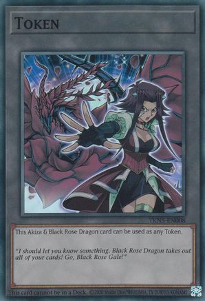 Token: Akiza & Black Rose Dragon [TKN5-EN008] Super Rare - Trinity Hobby