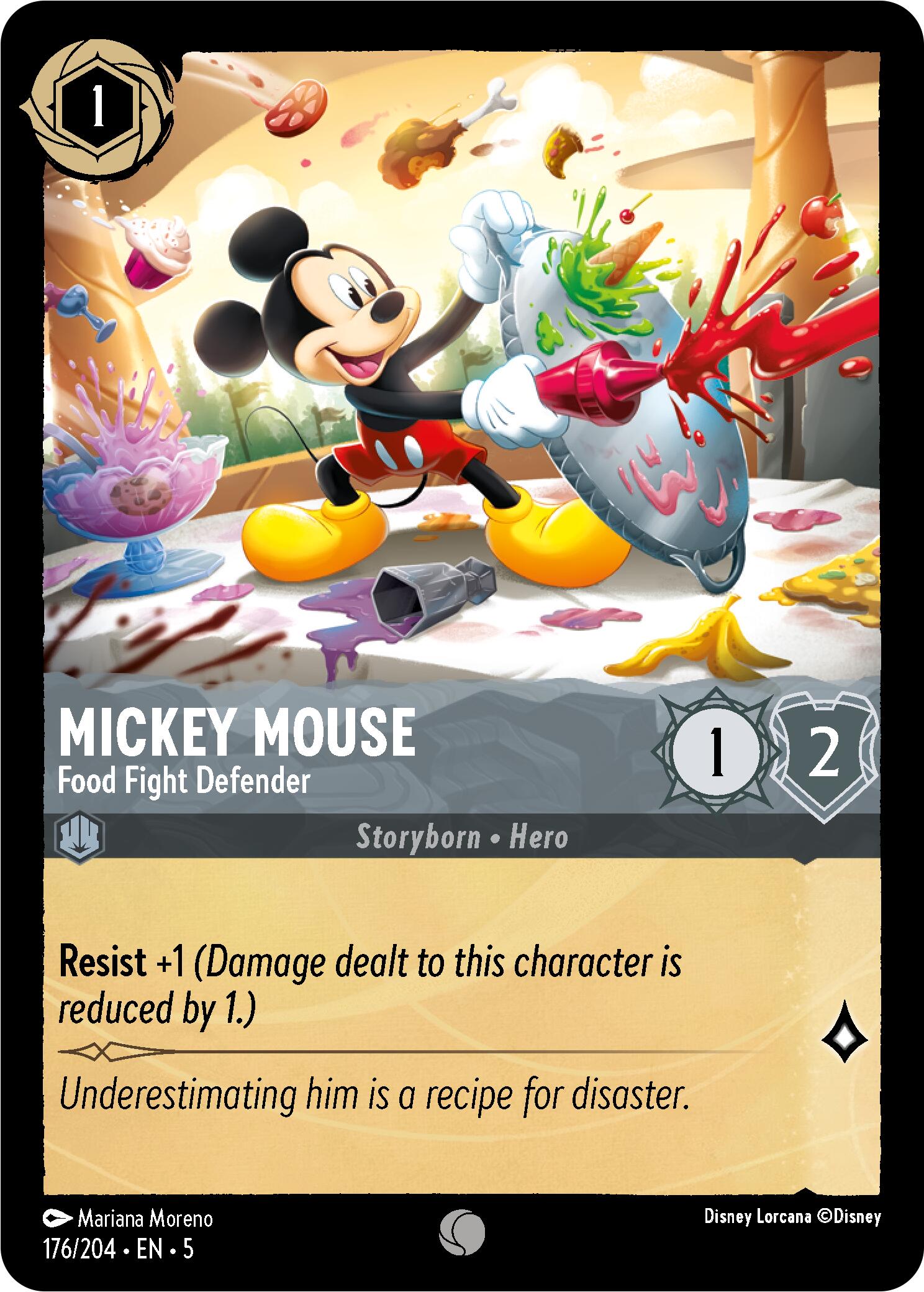 Mickey Mouse - Food Fight Defender (176/204) [Shimmering Skies] - Trinity Hobby