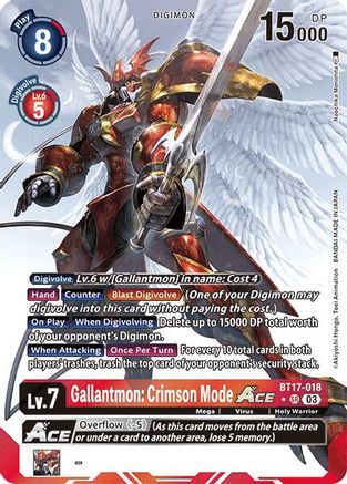 Gallantmon: Crimson Mode ACE [BT17-018] (Alternate Art) [Secret Crisis] - Trinity Hobby