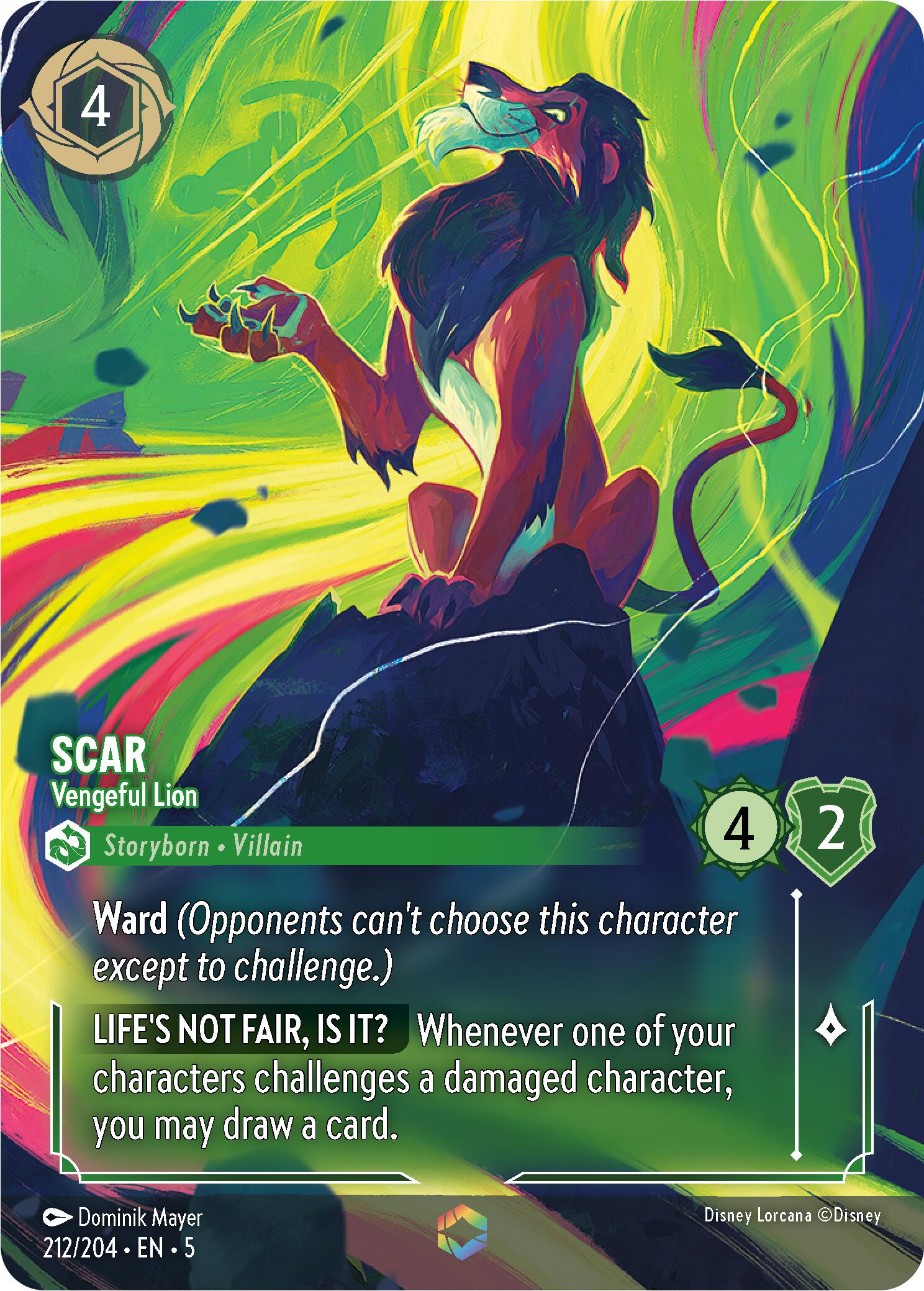 Scar - Vengeful Lion (Enchanted) (212/204) [Shimmering Skies] - Trinity Hobby