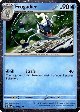 Frogadier (057/197) (Cosmos Holo) [Scarlet & Violet: Obsidian Flames] - Trinity Hobby