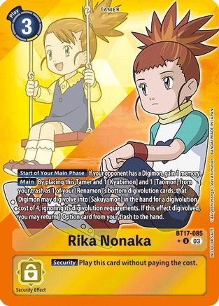 Rika Nonaka [BT17-085] (Box Promotion Pack: Secret Crisis) [Secret Crisis] - Trinity Hobby