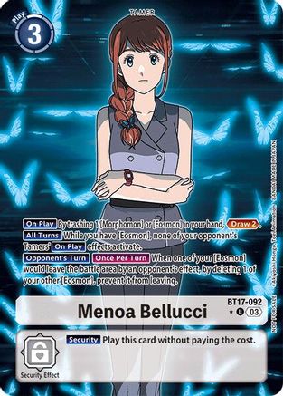 Menoa Bellucci [BT17-092] (Box Promotion Pack: Secret Crisis) [Secret Crisis] - Trinity Hobby