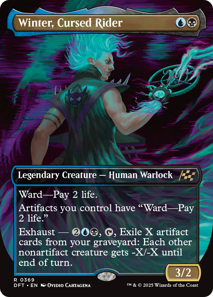 Winter, Cursed Rider (Borderless) [Aetherdrift] - Trinity Hobby