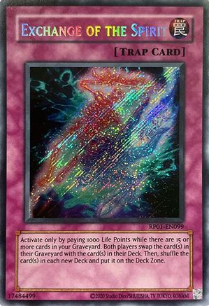 Exchange of the Spirit [RP01-EN099] Secret Rare - Trinity Hobby