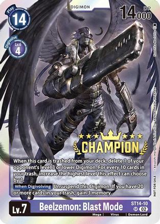 Beelzemon: Blast Mode [ST14-10] (Digimon 3-On-3 Champion) [Starter Deck: Beelzemon Advanced Deck Set] - Trinity Hobby