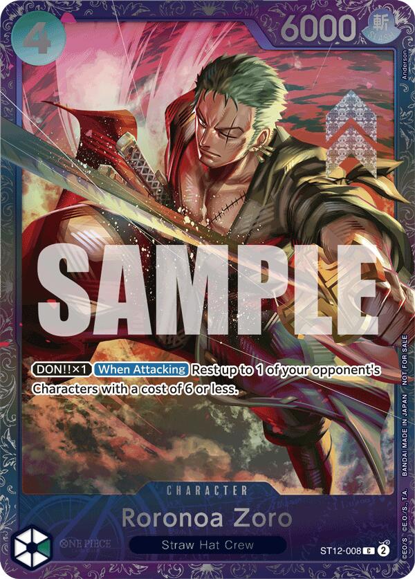 Roronoa Zoro (Treasure Cup 2024) (ST12-008) - [One Piece Promotion Cards] Foil - Trinity Hobby