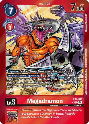 Megadramon [EX7-011] (Foil) [Digimon LIBERATOR] - Trinity Hobby