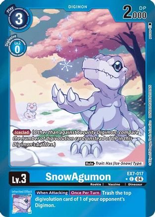 SnowAgumon [EX7-017] (Foil) [Digimon LIBERATOR] - Trinity Hobby