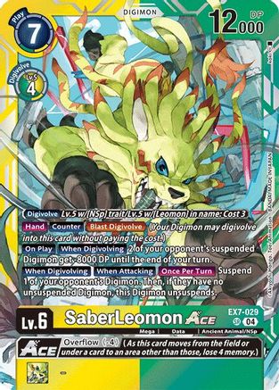 SaberLeomon ACE [EX7-029] [Digimon LIBERATOR] - Trinity Hobby
