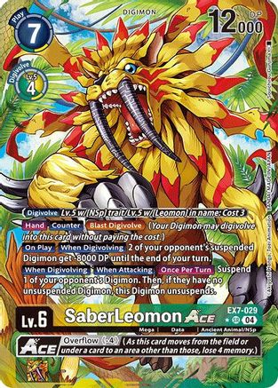 SaberLeomon ACE [EX7-029] (Alternate Art) [Digimon LIBERATOR] - Trinity Hobby