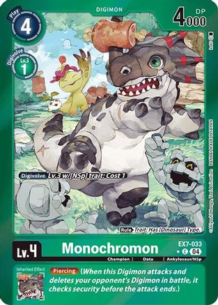 Monochromon [EX7-033] (Foil) [Digimon LIBERATOR] - Trinity Hobby