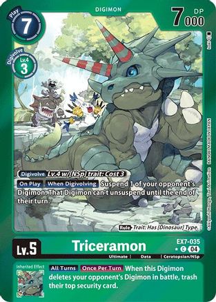 Triceramon [EX7-035] (Foil) [Digimon LIBERATOR] - Trinity Hobby