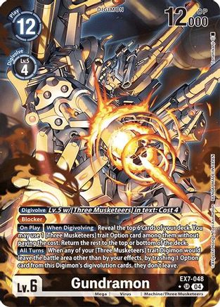 Gundramon [EX7-048] (Alternate Art) [Digimon LIBERATOR] - Trinity Hobby