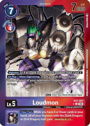 Loudmon [EX7-057] (Foil) [Digimon LIBERATOR] - Trinity Hobby