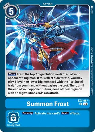 Summon Frost [EX7-067] [Digimon LIBERATOR] - Trinity Hobby