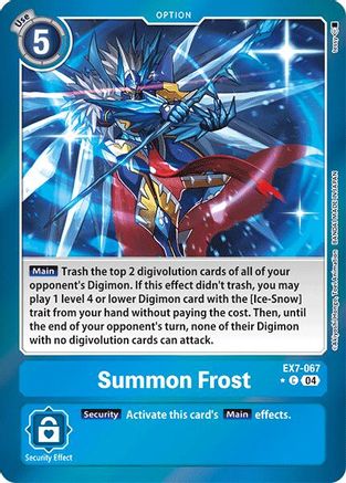 Summon Frost [EX7-067] (Foil) [Digimon LIBERATOR] - Trinity Hobby