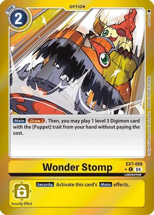 Wonder Stomp [EX7-068] (Foil) [Digimon LIBERATOR] - Trinity Hobby