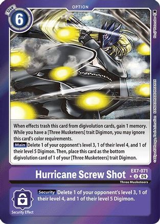 Hurricane Screw Shot [EX7-071] (Foil) [Digimon LIBERATOR] - Trinity Hobby