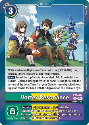 Vortex Resonance [EX7-074] [Digimon LIBERATOR] - Trinity Hobby