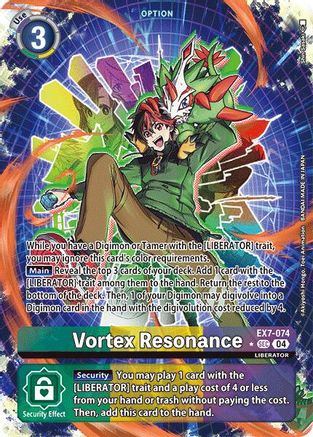 Vortex Resonance [EX7-074] (Alternate Art) [Digimon LIBERATOR] - Trinity Hobby
