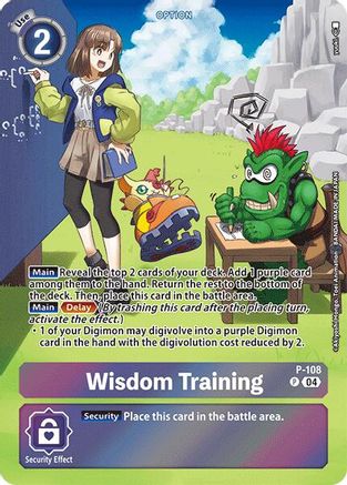 Wisdom Training [P-108] (Starter Deck 19 Exclusive) [Starter Deck: Fable Waltz Promos] - Trinity Hobby