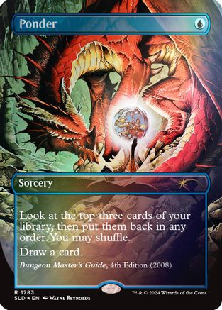 Ponder (1783) (Rainbow Foil) (SLD-1783) - [Secret Lair Drop Series] Foil - Trinity Hobby