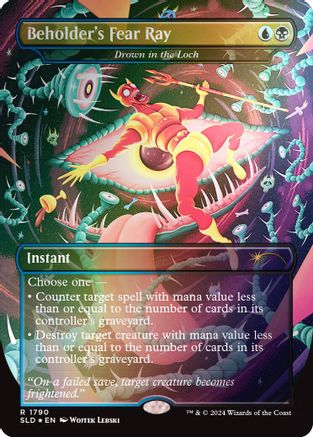 Beholder's Fear Ray - Drown in the Loch (Rainbow Foil) (SLD-1790) - [Secret Lair Drop Series] Foil - Trinity Hobby
