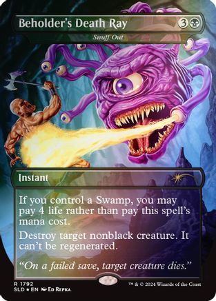Beholder's Death Ray - Snuff Out (Rainbow Foil) (SLD-1792) - [Secret Lair Drop Series] Foil - Trinity Hobby