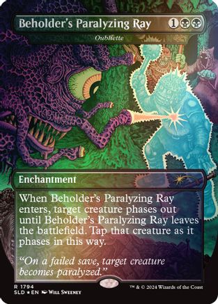 Beholder's Paralyzing Ray - Oubliette (Rainbow Foil) (SLD-1794) - [Secret Lair Drop Series] Foil - Trinity Hobby