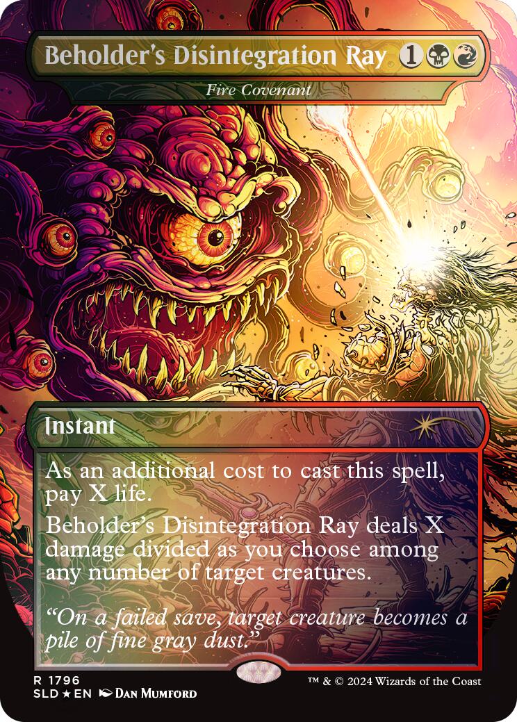 Beholder's Disintegration Ray - Fire Covenant (Rainbow Foil) [Secret Lair Drop Series] - Trinity Hobby