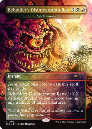 Beholder's Disintegration Ray - Fire Covenant (Rainbow Foil) (SLD-1796) - [Secret Lair Drop Series] Foil - Trinity Hobby