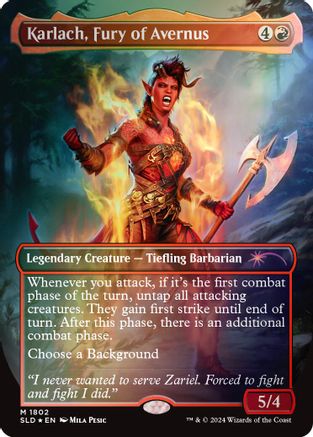 Karlach, Fury of Avernus (Rainbow Foil) (SLD-1802) - [Secret Lair Drop Series] Foil - Trinity Hobby