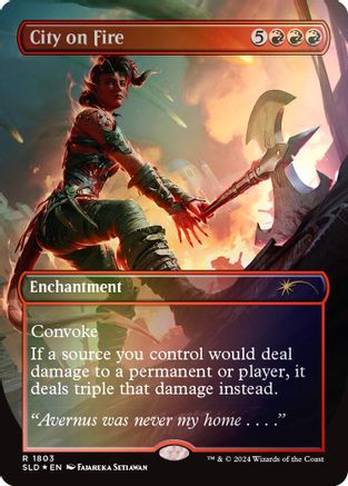 City on Fire (Rainbow Foil) (SLD-1803) - [Secret Lair Drop Series] Foil - Trinity Hobby