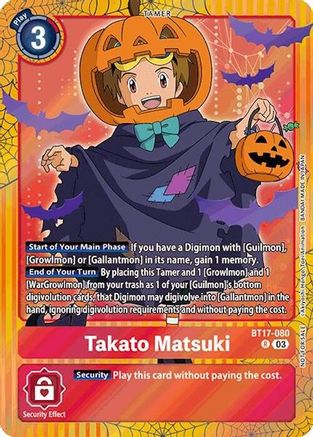 Takato Matsuki [BT17-080] (Halloween Event 2024) [Secret Crisis] - Trinity Hobby