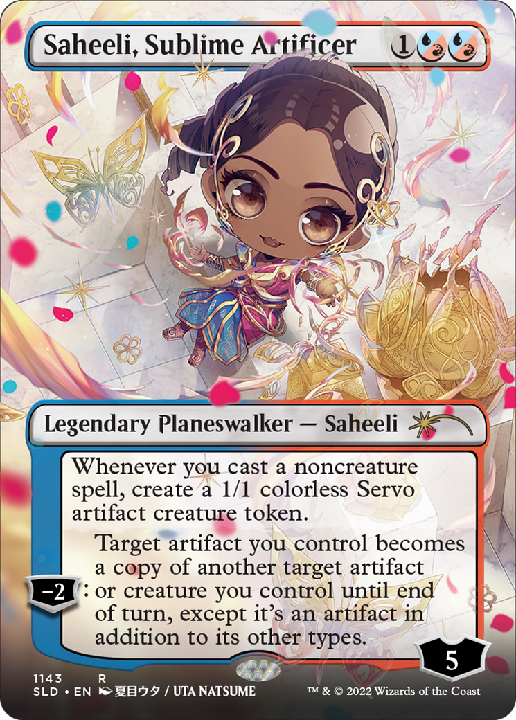 Saheeli, Sublime Artificer (SLD-1143) - [Secret Lair Drop] (Borderless) Foil - Trinity Hobby
