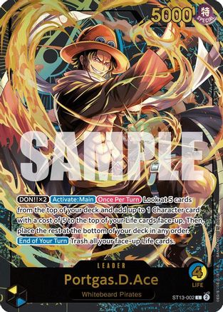 Portgas.D.Ace (Premium Card Collection -Leader Collection-) (ST13-002) - [One Piece Promotion Cards] Foil - Trinity Hobby