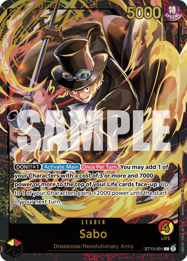 Sabo (Premium Card Collection -Leader Collection-) (ST13-001) - [One Piece Promotion Cards] Foil - Trinity Hobby