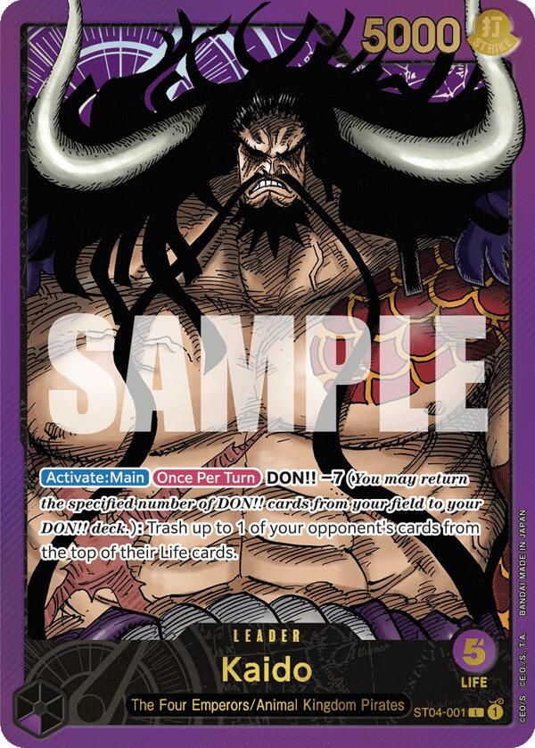 Kaido (Premium Card Collection -Leader Collection-) (ST04-001) - [One Piece Promotion Cards] Foil - Trinity Hobby