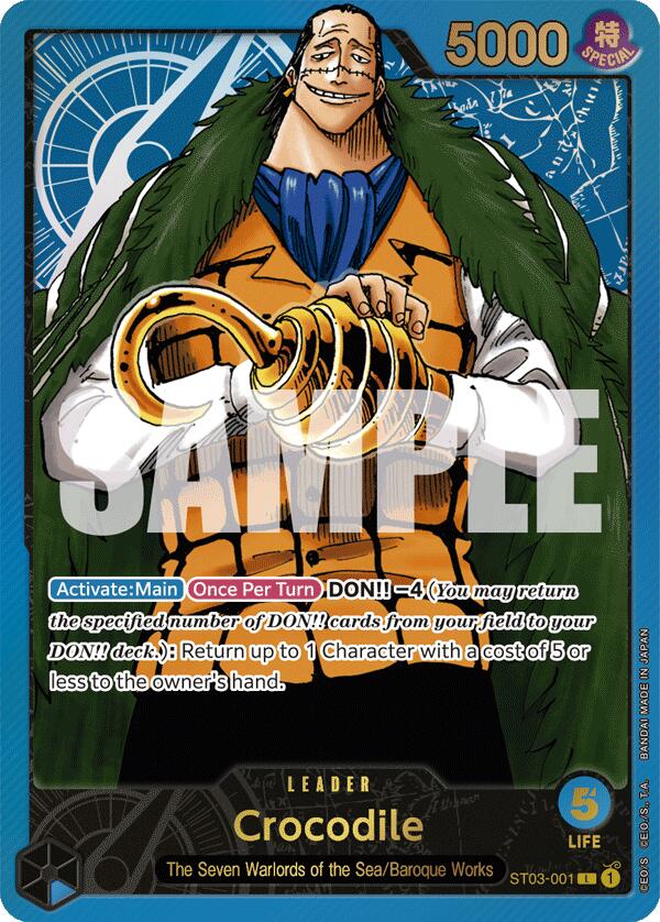 Crocodile (Premium Card Collection -Leader Collection-) (ST03-001) - [One Piece Promotion Cards] Foil - Trinity Hobby