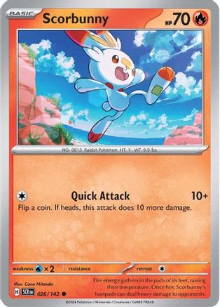 Scorbunny (026/142) [Scarlet & Violet: Stellar Crown] - Trinity Hobby