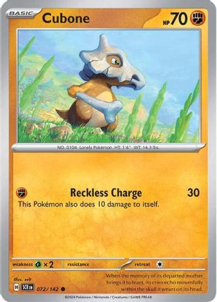 Cubone (072/142) [Scarlet & Violet: Stellar Crown] - Trinity Hobby