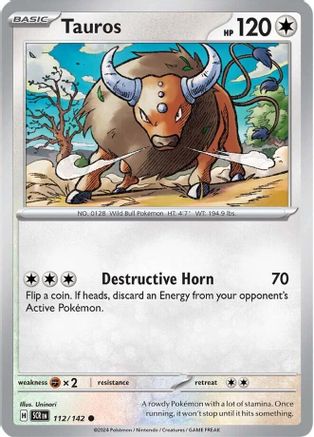 Tauros (112/142) [Scarlet & Violet: Stellar Crown] - Trinity Hobby