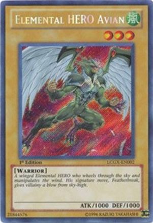 Elemental HERO Avian (Alternate Art) [LCGX-EN002] Secret Rare - Trinity Hobby