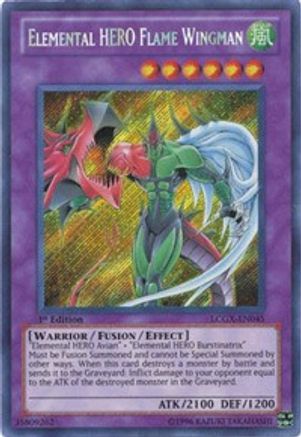Elemental HERO Flame Wingman [LCGX-EN045] Secret Rare - Trinity Hobby