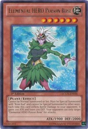 Elemental HERO Poison Rose [LCGX-EN036] Rare - Trinity Hobby